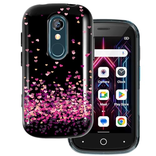 Qlfemna Hülle für Unihertz Jelly Star (3.0"), Schwarz Ultra Dünne Weiche Silikon Handyhülle, Kratzfest Stoßfest Schutzhülle TPU Case Cover - WM85 von Qlfemna