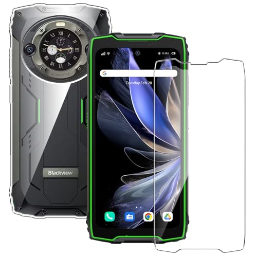 Qlfemna Transparent Hülle für Blackview BV9300 Pro (6.7") mit 1 Stück Panzerglas Schutzfolie, Weiche Silikon Durchsichtig Handyhülle, Anti-Gelb Kratzfest Stoßfest Schutzhülle TPU Case Cover von Qlfemna