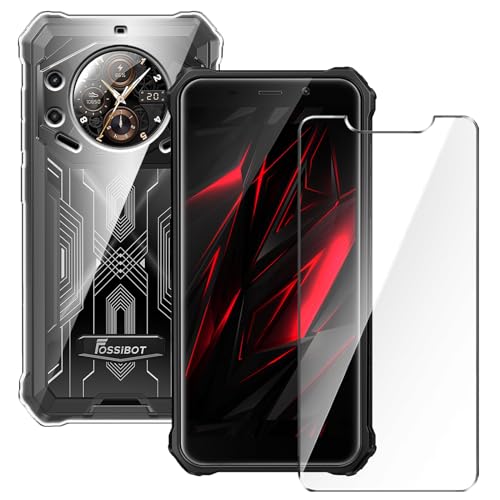 Qlfemna Transparent Hülle für FOSSiBOT F101 Pro (5.45") mit 1 Stück Panzerglas Schutzfolie, Weiche Silikon Durchsichtig Handyhülle, Anti-Gelb Kratzfest Stoßfest Schutzhülle TPU Case Cover von Qlfemna