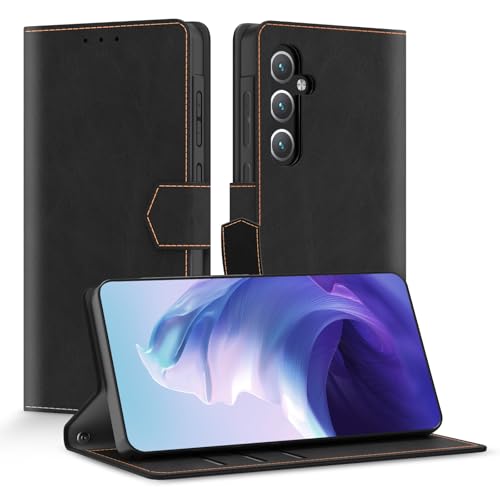 kompatibel mit Samsung Galaxy A35 5G Hülle(mit 2Pcs Schutzfolie) für Samsung Galaxy A35 5G Transparentes PC-Acrylgehäuse,Kratzfest Stoßfest Schutzhülle PC Case Cover (Black) von Qlfemna