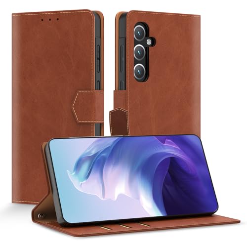 kompatibel mit Samsung Galaxy A35 5G Hülle(mit 2Pcs Schutzfolie) für Samsung Galaxy A35 5G Transparentes PC-Acrylgehäuse,Kratzfest Stoßfest Schutzhülle PC Case Cover (Braun) von Qlfemna