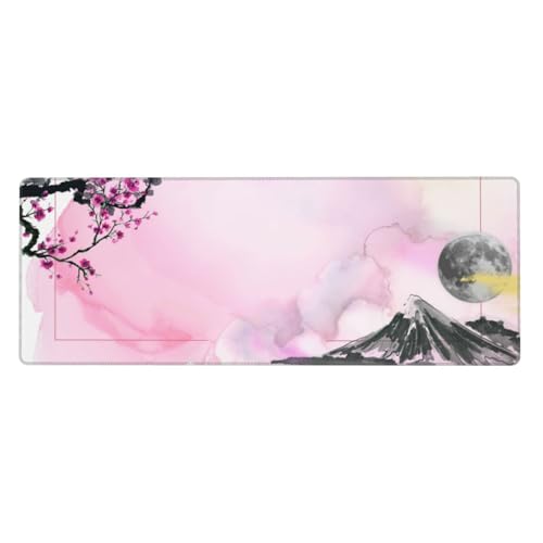 Großes Gaming-Mauspad mit genähten Kanten, wasserfeste japanische Wellen-Tastaturmatte, großes langes Schreibtisch-Mauspad für Laptop, Computer für Herren, Büro, 80 x 30 cm (japanische Großes Gaming-Mauspad mit genähten Kanten, wasserfeste japanische Wellen-Tastaturmatte, großes langes Schreibtisch-Mauspad für Laptop, Computer für Herren, Büro, 80 x 30 cm (japanische von Qlvexkah