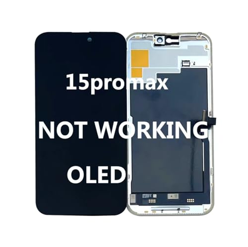 Ersatzbildschirm für iPhone 15 Pro Max, 17 cm (6,7 Zoll), OLED-LCD-Display, Digitizer, Touch, funktioniert nicht OLED von QmeNa
