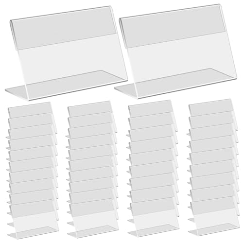 40pcs Acryl-Etiketthalter, 1, 6 x 2, 4 Zoll L-Form-Schildhalter, Clear Price Card Display Ständer für das Supermarkt-Einzelhandelsgeschäft, einfach zu reinigen, Acrylschild 40pcs Acryl-Etiketthalter, 1, 6 x 2, 4 Zoll L-Form-Schildhalter, Clear Price Card Display Ständer für das Supermarkt-Einzelhandelsgeschäft, einfach zu reinigen, Acrylschild von QmjdDymx