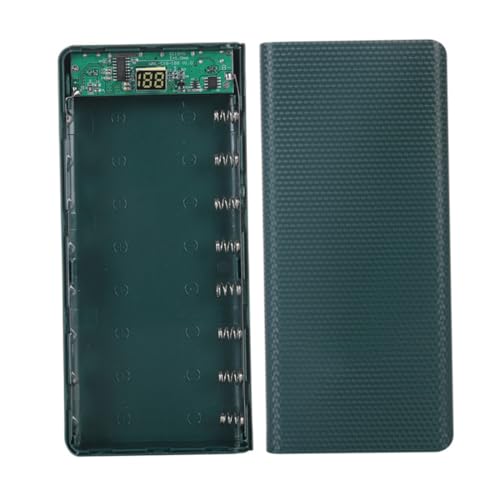 DIY Powerbank-Box, DIY Powerbank-Box 8 x 18650 Akku-Ladebox-Gehäuse mit LCD-Digitalanzeige grün, DIY Powerbank-Gehäuse, Akku-Powerbank-Gehäuse von QmjdDymx