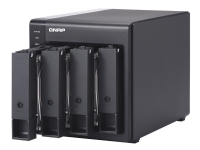 QNAP TR-004, HDD / SSD-Gehäuse, 2.5/3.5 Zoll, Serial ATA II, 3 Gbit/s, Hot-Swap, Schwarz von Qnap Systems