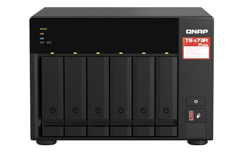 NAS + Switch Bundle QNAP TS-673A + QSW-1105-5T | Upgrade to 2,5GbE Networking, 6-Bay 3,5"/2,5"-inch SATA, AMD Ryzen CPU von Qnap