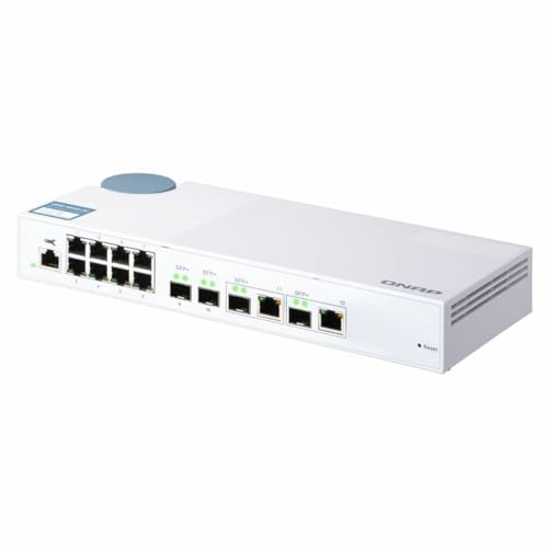 QNAP QSW-M408-2C QSW-M408-2C, 8 port 1Gbps, 2 port 10G SFP+/ NBASE-T Combo, 2 port 10G SFP+, web management switch von Qnap