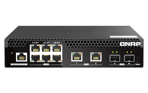 QNAP Switch QSW-M2106R-2S2T | 10 Gigabit, Managed, Rackmount inkl. Rack-kit von Qnap