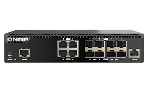 QNAP Switch QSW-M3212R-8S4T | 10 Gigabit, Managed von Qnap