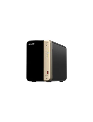 QNAP TS-264-8G-US Hochleistungs-Desktop-NAS mit Intel Celeron Quad-Core-Prozessor, M.2 PCIe Slots und Dual 2,5 GbE (2,5 G/1 G/100 M) Netzwerkverbindung (Diskless) von Qnap