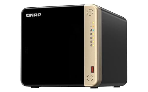 QNAP TS-464 (4G) 4 Bay NAS (Intel® Celeron® N5095 Quad-Core Prozessor Burst bis zu 2,9 GHz, 2,5GbE) 48TB Bundle mit 4x12TB WD RED Plus HDD von Qnap