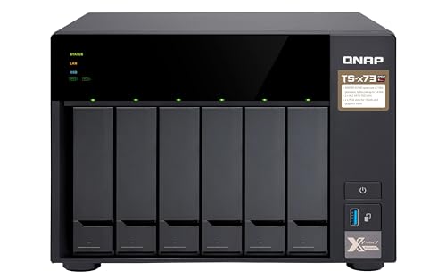 QNAP TS-673-4G Desktop NAS Gehäuse mit 4 GB DDR4, Powerful 6-Bay Storage Server von Qnap