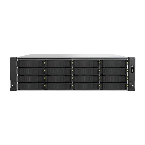 QNAP TS-h1677AXU-RP-R7-32G | 16-Bay 3,5"/2,5"-inch SATA, Ryzen Pro CPU, 2 x 2.5 GbE + 2 x 10GbE Base-T, Redundant-Power Rackmount (3U) NAS von Qnap