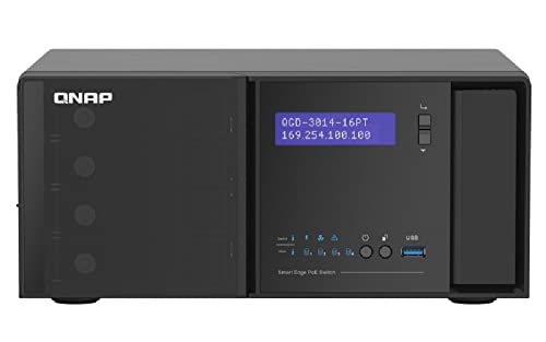 Qnap QGD-3014-16PT-8G Smart Edge, Desktop-PoE-Switch, kostenoptimierte, intelligente IP-Überwachungslösung schwarz von Qnap