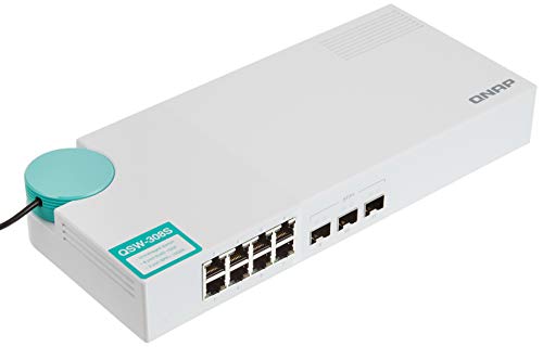 Qnap Qsw-308S-US 10-GbE Switch mit 3-Port 10G TVS-+ und 8-Port Gigabit ungemanaged Switch von Qnap