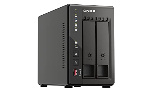 Qnap TS-253E 8G, 2 Bay NAS (Intel® Celeron® J6412 4-Core/4-Thread Prozessor, Turbo bis zu 2,6 GHz, Dual 2,5GbE) 24TB Bundle mit 2x12TB Seagate IronWolf NAS HDDs von Qnap