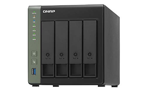 Qnap TS-431X3-4G 32TB 4 Bay Desktop NAS System | Installiert mit 4 x 8TB Western Digital Red Festplatten von Qnap
