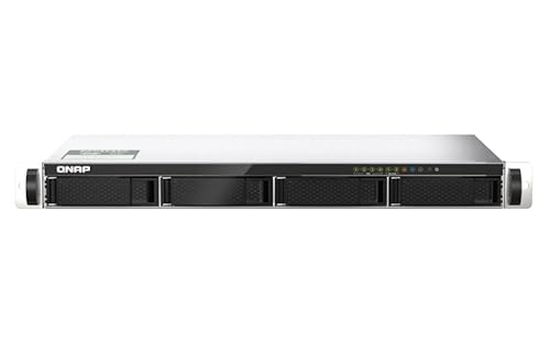 Qnap TS-435XeU-4G Rackmount-NAS 4 Bay Unterstüzt 2,5GbE/10GbE und M.2 NVMe SSD-Caching, Bundle mit 4x10TB WD Red Plus HDs von Qnap