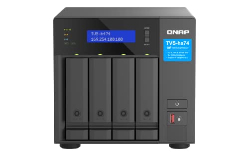 Qnap TVS-h474-PT-8G | Intel Pentium Gold Prozessor, 8 GB RAM, PCIe Gen 4, Schwarz von Qnap