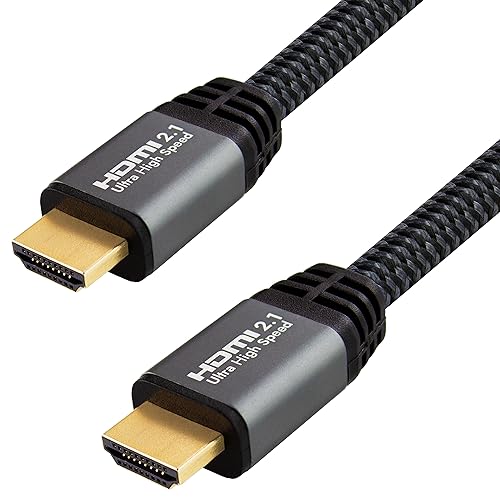 Qnected® HDMI 2.1 Kabel 1,5m - Ultra High Speed - 4K 120Hz, 144Hz, 8K 60Hz - Dolby Vision, HDR10+ - 48Gbps - eARC - Geeignet für PS5, Xbox Series X & S, TV - Vergoldete Steckverbinder von Qnected