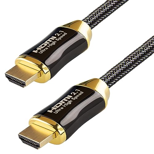 Qnected® HDMI 2.1 Kabel 1 Meter - Zertifiziert - 4K 120Hz, 144Hz, 8K 60Hz - HDR10+, Dolby Vision - eARC - 48Gbps - Ultra High Speed - Kompatibel mit PlayStation 5, Xbox Series X & S, TV, PC von Qnected