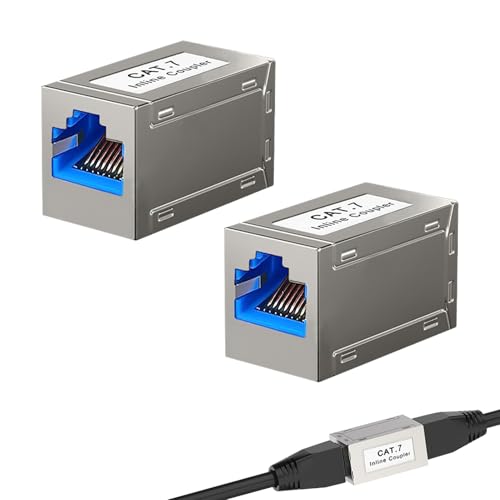 2 Stück RJ45 Kupplung Cat7, LAN Kabel Verlängerung Kupplung, Netzwerk Verbinder LAN Verlängerungsadapter für Ethernet Netzwerke, Kompatibel mit Cat6A Cat6 Cat5e Cat5, Geschirmter LAN Stecker, 10Gbps 2 Stück RJ45 Kupplung Cat7, LAN Kabel Verlängerung Kupplung, Netzwerk Verbinder LAN Verlängerungsadapter für Ethernet Netzwerke, Kompatibel mit Cat6A Cat6 Cat5e Cat5, Geschirmter LAN Stecker, 10Gbps von Qneneam