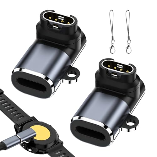 2 Stück USB C Adapter Kompatibel mit Garmin, Ladeadapter Kompatibel mit Fenix 7/7S/7X, Forerunner 965/265/265S, Vivoactive 5, Venu 3/2/2S, Winkelstecker mit sicherem Halt, Aluminiumlegierung 2 Stück USB C Adapter Kompatibel mit Garmin, Ladeadapter Kompatibel mit Fenix 7/7S/7X, Forerunner 965/265/265S, Vivoactive 5, Venu 3/2/2S, Winkelstecker mit sicherem Halt, Aluminiumlegierung von Qneneam