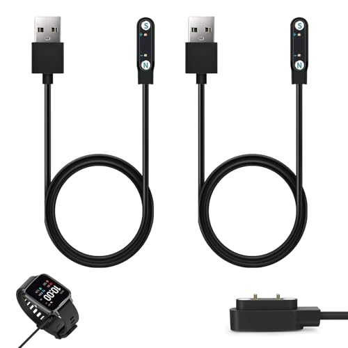 2 Stücke Universal Smartwatch Ladekabel für 2 Polig Pitch 7,62 mm, Magnetisches USB Charging Cable 2 Pins für Smartwatch Zubehör, Ladegerät für Geräte mit magnetischer Aufladung, 60cm Länge 2 Stücke Universal Smartwatch Ladekabel für 2 Polig Pitch 7,62 mm, Magnetisches USB Charging Cable 2 Pins für Smartwatch Zubehör, Ladegerät für Geräte mit magnetischer Aufladung, 60cm Länge von Qneneam