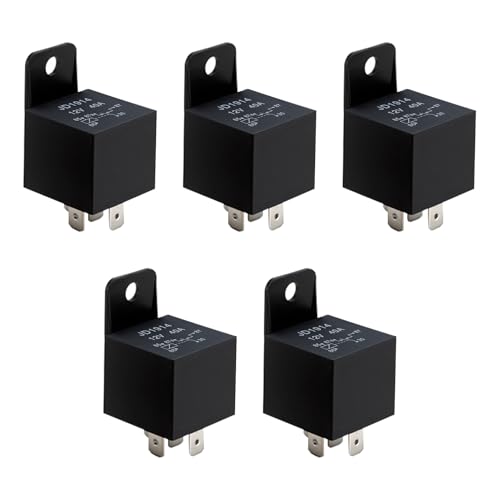 5 Stück Relais 12V 40A, 5 Pin Car Relais, Auto Moto Spule Schaltrelais mit hoher Belastbarkeit, ideal für Autos, Motorräder und Scooter, robustes und langlebiges Relais mit universeller Kompatibilität von Qneneam