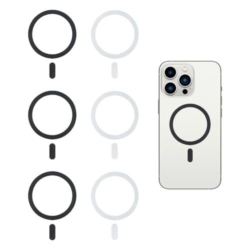 6 Stücke Magnet Ring Aufkleber für MagSafe, Magnetische Ring Ladeaufkleber für iPhone/Samsung MagSafe Ring Aufkleber für Smartphones Zubehörhalterung für Handyhüllen MagSafe Ring schwarz +weiß 6 Stücke Magnet Ring Aufkleber für MagSafe, Magnetische Ring Ladeaufkleber für iPhone/Samsung MagSafe Ring Aufkleber für Smartphones Zubehörhalterung für Handyhüllen MagSafe Ring schwarz +weiß von Qneneam