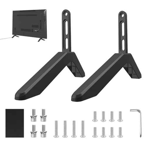 Universal TV Standfüße für 24-40 Zoll LCD, LED, Plasma Fernseher, Montagelochabstand 50mm bis 90mm Neues Upgrade TV Ständer, Stabil & Langlebig, Einfache Montage, Aluminiumlegierung, rutschfest Universal TV Standfüße für 24-40 Zoll LCD, LED, Plasma Fernseher, Montagelochabstand 50mm bis 90mm Neues Upgrade TV Ständer, Stabil & Langlebig, Einfache Montage, Aluminiumlegierung, rutschfest von Qneneam