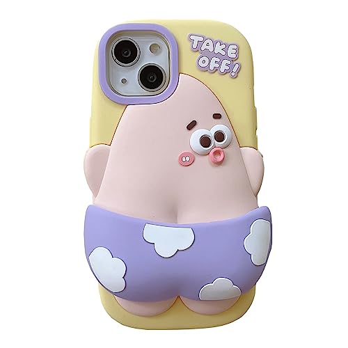 QoKcoahn Fall für iPhone 12/12 Pro, 3D Kawaii Phone Cases Lustige Nette Cartoon Hintern kneifen Cover Soft Silikon Gel Drop Protection Case für iPhone 12/12 Pro von QoKcoahn