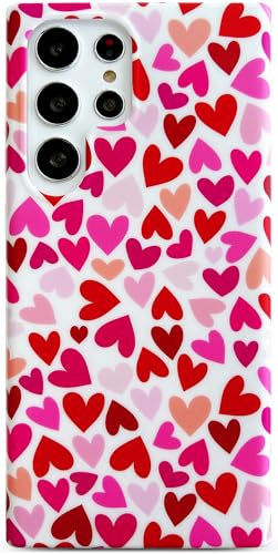 Qokey Schutzhülle für Galaxy S23 Ultra, stoßfest, TPU-Stoßdämpfer, romantisches Herz-Design, kratzfest, matt, flexibel und verstärkter Kantenschutz, Candy Love Qokey Schutzhülle für Galaxy S23 Ultra, stoßfest, TPU-Stoßdämpfer, romantisches Herz-Design, kratzfest, matt, flexibel und verstärkter Kantenschutz, Candy Love von Qokey