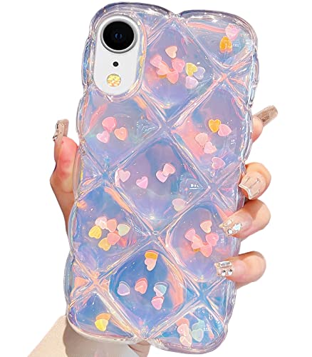 Qokey Schutzhülle für iPhone XR 6.1 Zoll, niedliche Laser, abgestufte Bling-Liebe, Herz, Glitzer, klar + durchscheinende Karte, weicher Wellenrahmen, stoßfest, Handyhülle für Frauen (für XR 6.1 Zoll) Qokey Schutzhülle für iPhone XR 6.1 Zoll, niedliche Laser, abgestufte Bling-Liebe, Herz, Glitzer, klar + durchscheinende Karte, weicher Wellenrahmen, stoßfest, Handyhülle für Frauen (für XR 6.1 Zoll) von Qokey