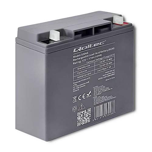 Qoltec AGM Battery | 12V | 17Ah | max. 255A von Qoltec