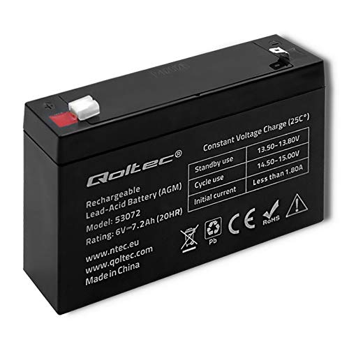 Qoltec AGM Battery | 6V | 7.2 Ah | max 64.8A von Qoltec