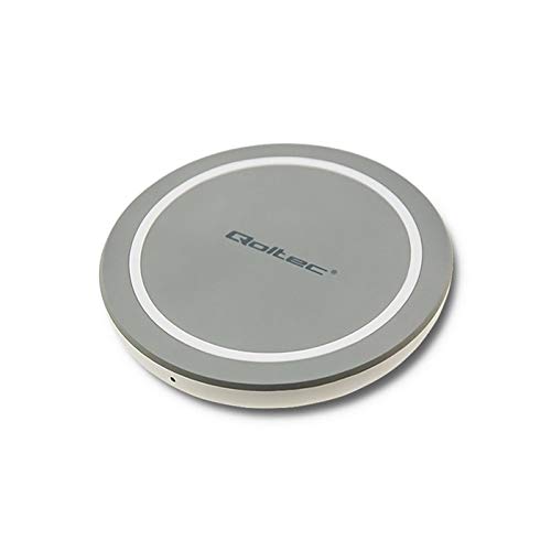 Qoltec Induction Wireless Charger Ring | Qualcomm QuickCharge 3.0 | 10W | Grey von Qoltec