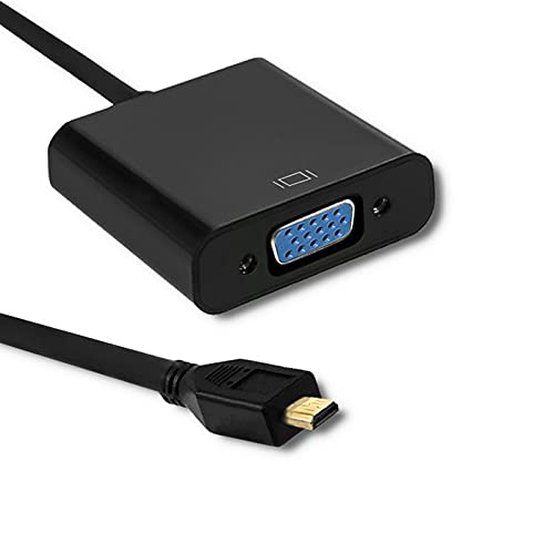Qoltec Micro HDMI D Male Adapter | VGA Female | +3.5mm Audio | 0.2m von Qoltec