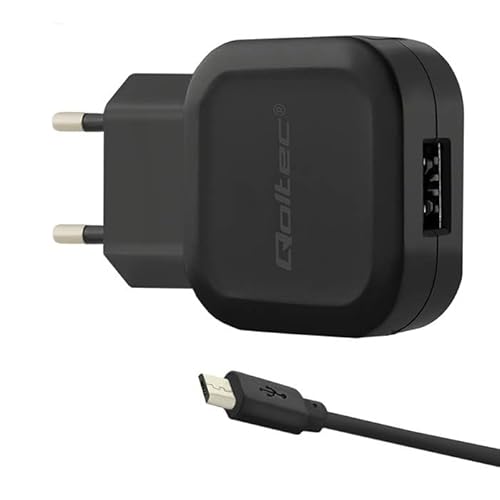 Qoltec Netzladegerät 12W | 5V | 2.4A | USB + Micro USB Kabel von Qoltec