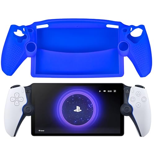 Qoosea Für Sony Playstation Portal Hülle Silikon Stoßdämpfung Anti-Fingerabdruck Kratzfest Cover Case für Playstation Portal - Blau von Qoosea