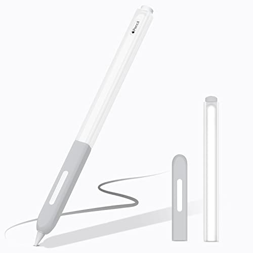 Qoosea Schutzhülle für Apple Pencil 2. Generation Weiche Silikonhülle Transparent Klar Design Halter Schutzhülle Zubehör Kompatibel mit Apple Pencil 2. Generation, iPad Pro 11 12,9 Zoll von Qoosea
