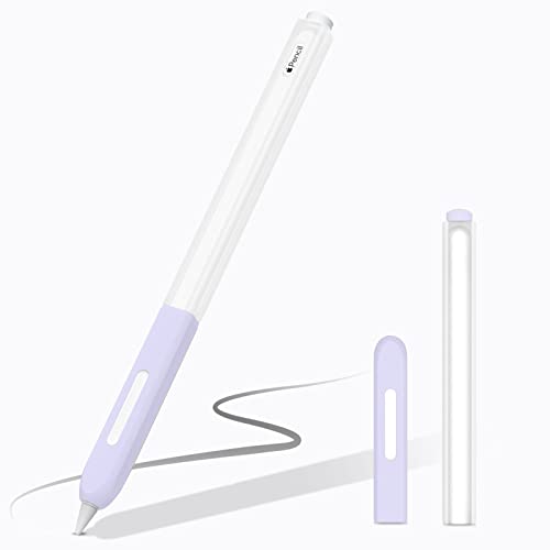 Qoosea Schutzhülle für Apple Pencil 2. Generation Weiche Silikonhülle Transparent Klar Design Halter Schutzhülle Zubehör Kompatibel mit Apple Pencil 2. Generation, iPad Pro 11 12,9 Zoll von Qoosea