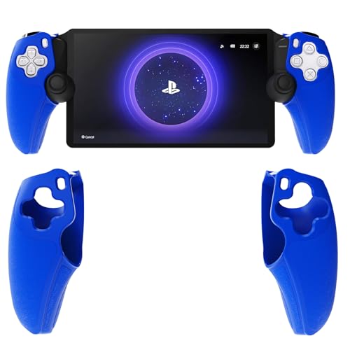 Qoosea Silikon Hülle Kompatibel mit Sony Playstation Portal Remote Player, Anti-Kratzer TPU Case Cover Stoßfest Schutzhülle für PS5 Portal- Blau von Qoosea