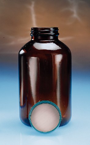 qorpak glc-02107 Weithals Packer Flasche mit 33–400 schwarz Phenolharz-Pulp/Vinyl gefüttert Gap befestigt Vakuum und ionisierte, 60 ml, Bernstein (24 Stück) von Qorpak