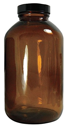 qorpak glc-02204 Weithals Packer Flasche mit 38–400 schwarz Phenolharz-Pulp/Vinyl gefüttert Gap befestigt Vakuum und ionisierte, 120 ml, Bernstein (24 Stück) von Qorpak