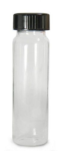 qorpak glc-05027 klar Borosilikat Glas Flakon mit 15–425 Schwarz Phenolharz-polycone gefüttert Gap verbunden, Vakuum und ionisierte, 17 mm x 60 mm, 2 Dram-(144 Stück) von Qorpak