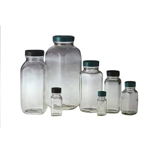 qorpak glc-06436 French Glas ist quadratisch mit 43–400 weiß Polypropylen ungefüttert Gap, 8oz (84 Stück) von Qorpak