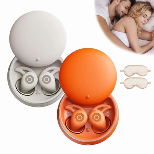 Qosneoun Novonell Snooze Pods Pro mit ANC, Snoozepods Pro Schlafkopfhörer, Novonell Sleep Pods, Anti Schnarch-Kopfhörer für Seitenschläfer, Schlafkopfhörer Bluetooth mit 24h Akku (2PCS-A) von Qosneoun
