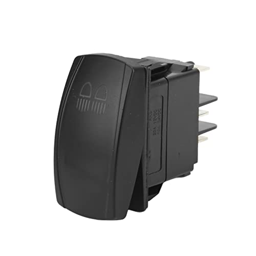 Qotolite 12 V 5-poliger LED-Wippschalter, robustes IP66-Design, doppelte LED-Nachtsichtbarkeit, für Nebelscheinwerfersteuerung in Autos, LKWs, Booten und Wohnmobilen von Qotolite